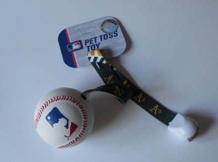 Oakland Athletics A's Pet Dog Baseball Ball Toss Tug Toy Gift