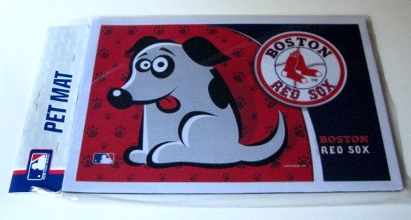 Boston Red Sox Dog Pet Food/Water Padded Mat Placemat Gift