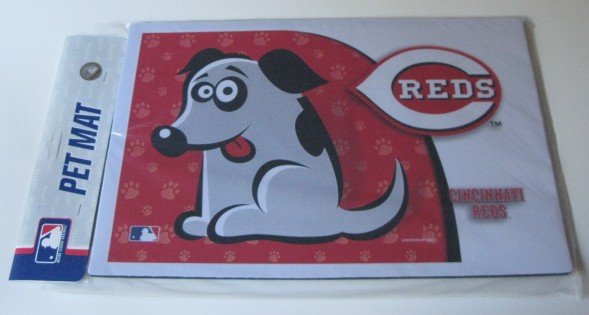 Cincinnati Reds Dog Pet Food/Water Padded Mat Placemat Gift