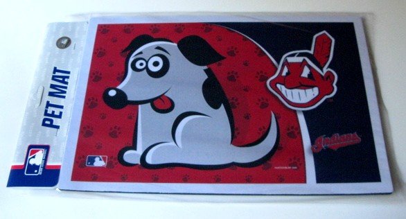 Cleveland Indians Dog Pet Food/Water Padded Mat Placemat Gift