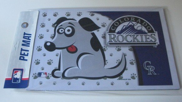 Colorado Rockies Dog Pet Food/Water Padded Mat Placemat Gift
