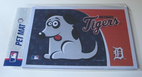 Detroit Tigers Dog Pet Food/Water Padded Mat Placemat Gift