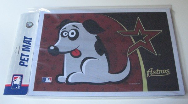 Houston Astros Dog Pet Food/Water Padded Mat Placemat Gift