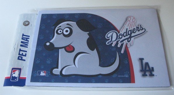 Los Angeles Dodgers Dog Pet Food/Water Padded Mat Placemat Gift