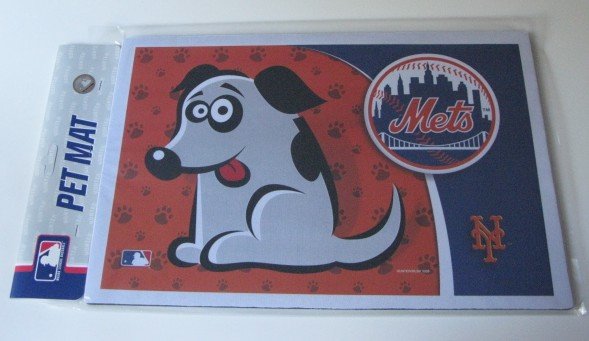 New York Mets Dog Pet Food/Water Padded Mat Placemat Gift