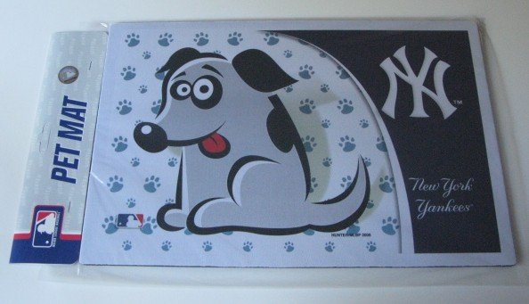 New York Yankees Dog Pet Food/Water Padded Mat Placemat Gift