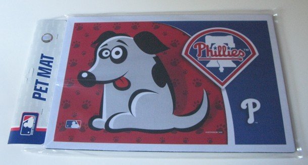 Philadelphia Phillies Dog Pet Food/Water Padded Mat Placemat Gift