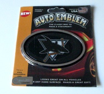 San Jose Sharks 3-D Color Chrome Auto Car Emblem Gift