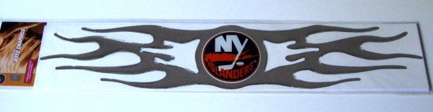 New York Islanders 3D Auto Car Graphic Chrome Flames Gift