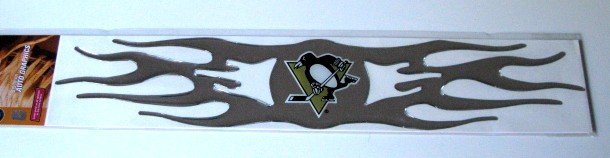 Pittsburgh Penguins 3D Auto Car Graphic Chrome Flames Gift