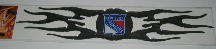 New York Rangers 3D Auto Car Graphic Chrome Flames Gift