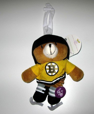Boston Bruins Musical Pull Down Bear Baby Toy