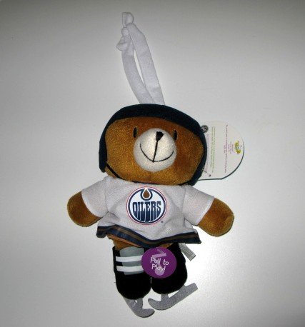 Edmonton Oilers Musical Pull Down Plush Bear Baby Toy Gift