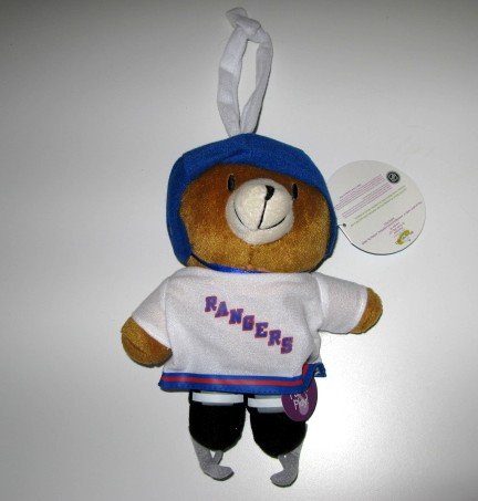 New York Rangers Musical Pull Down Plush Bear Baby Toy Gift