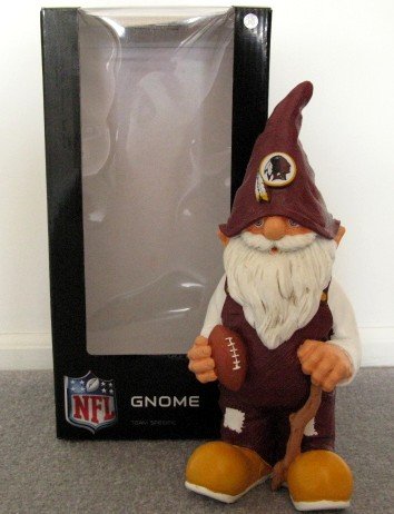 Washington Redskins Football Garden Gnome Figure Indoor/Outdoor Gift