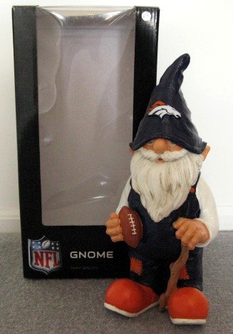 Denver Broncos Football Garden Gnome Figure Indoor/Outdoor Gift