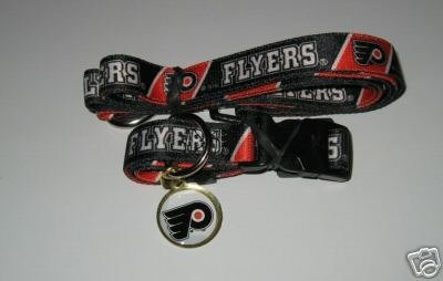 Philadelphia Flyers Pet Dog Leash Set Collar ID Tag Small
