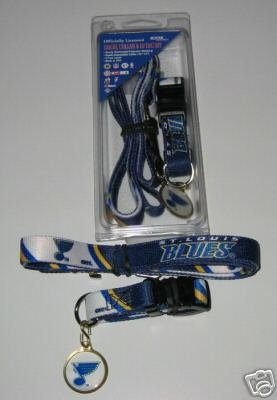 St. Louis Blues Pet Dog Leash Set Collar ID Tag Large