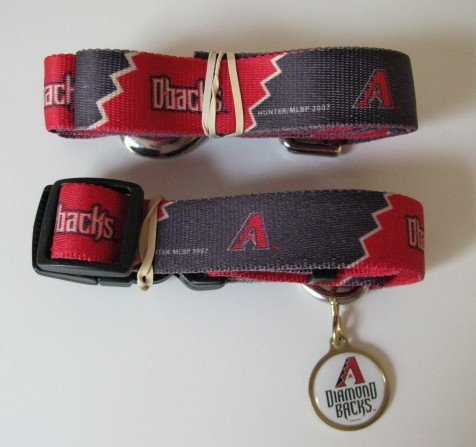 Arizona Diamondbacks Pet Dog Leash Set Collar ID Tag Gift Size Small