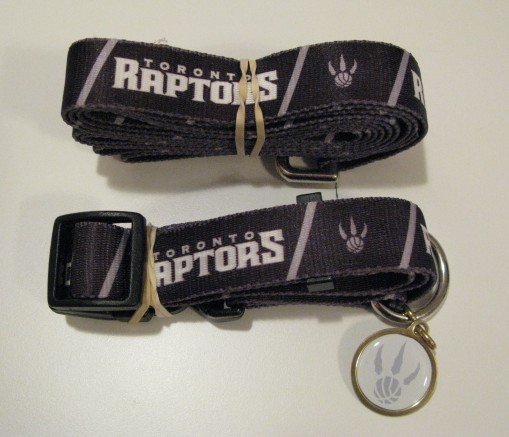 Toronto Raptors Pet Dog Leash Set Collar ID Tag Gift Size Small