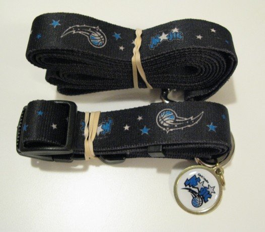 Orlando Magic Pet Dog Leash Set Collar ID Tag Gift Size Medium