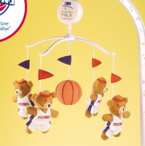 Detroit Pistons Musical Baby Crib Mobile Basketball Gift