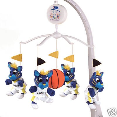 Indiana Pacers Musical Baby Crib Mobile Basketball Gift