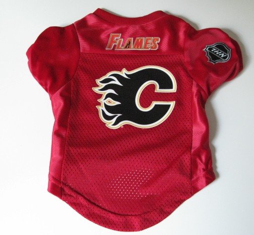 Calgary Flames Pet Dog Hockey Jersey Size Small