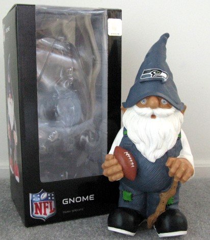 Seattle Seahawks Football Garden Gnome Figure Indoor/Outdoor Gift