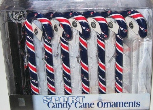 Columbus Blue Jackets Candy Cane Christmas Tree Ornament Set Gift