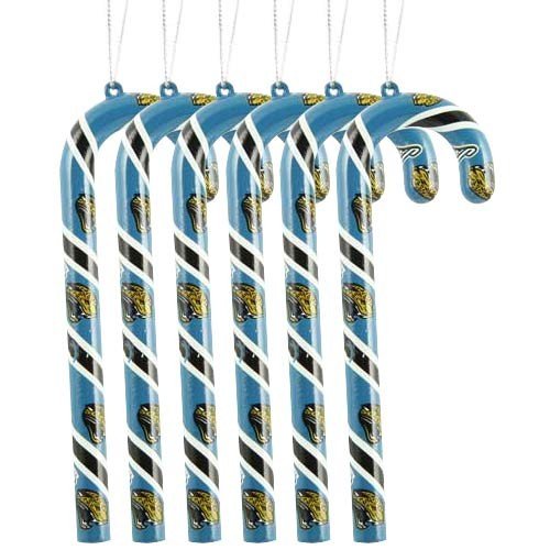 Jacksonville Jaguars Candy Cane Christmas Tree Ornament Set Gift