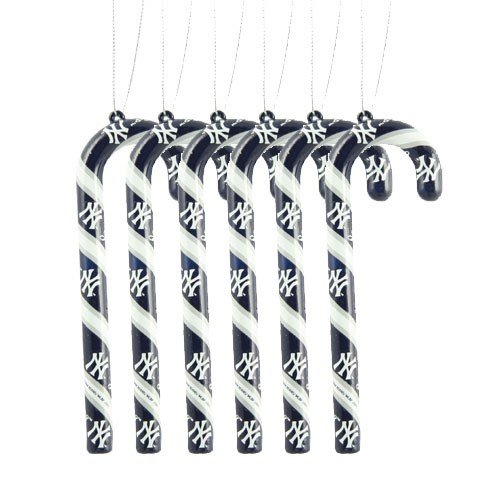 New York Yankees Candy Cane Christmas Tree Ornament Set Gift