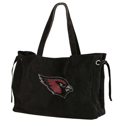 Arizona Cardinals Suede and Crystals Tote Bag Purse
