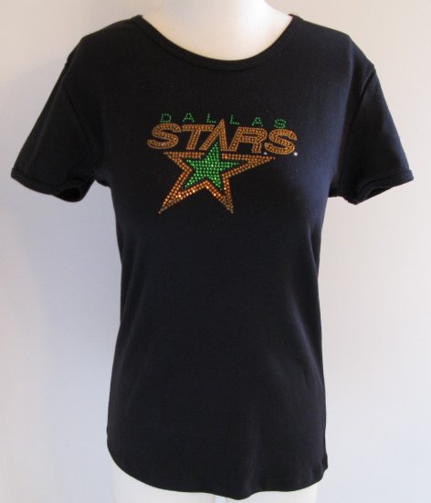 Dallas Stars Ice It Crystals Women's Shirt Babydoll Tee Large