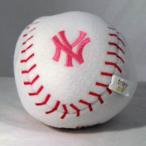 New York Yankees Baby Team Ball Plush Baseball Toy Gift PINK