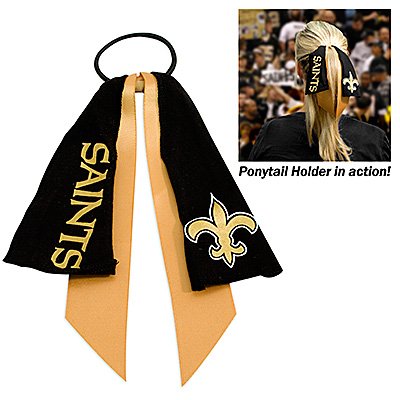 New Orleans Saints Ponytail Holder Hair Tie Ribbon Cute