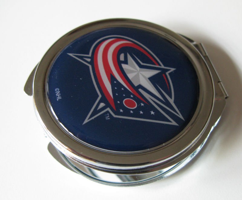 Columbus Blue Jackets Ladies Compact Mirror w/Floral Design