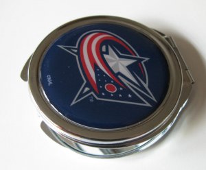 Columbus Blue Jackets Ladies Compact Mirror w/Floral Design