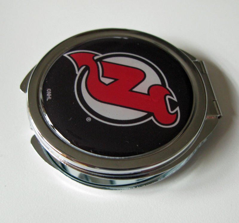 New Jersey Devils Ladies Compact Mirror w/Floral Design