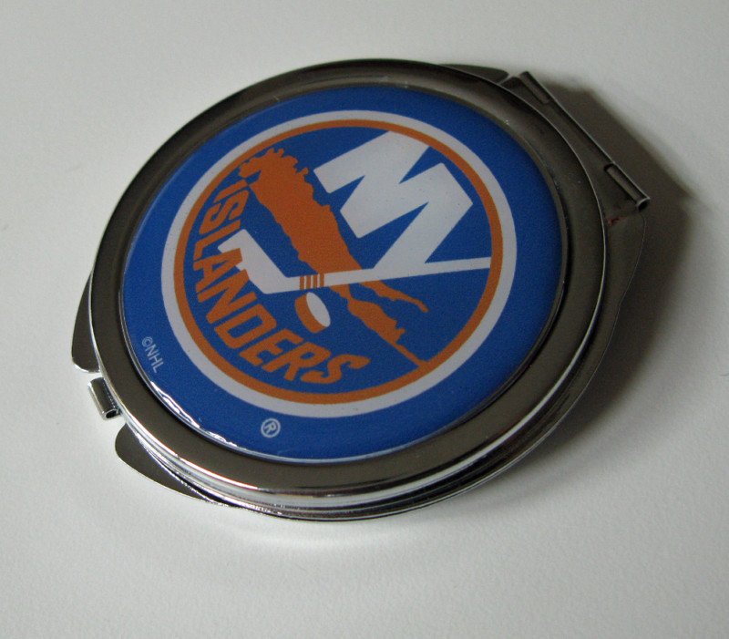 New York Islanders Ladies Compact Mirror w/Floral Design