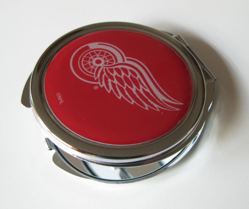 Detroit Red Wings Ladies Compact Mirror w/Floral Design