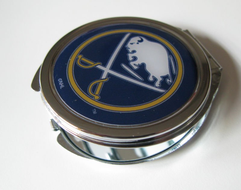 Buffalo Sabres Ladies Compact Mirror w/Floral Design