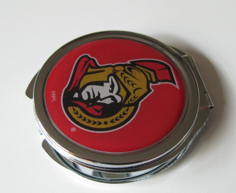 Ottawa Senators Ladies Compact Mirror w/Floral Design