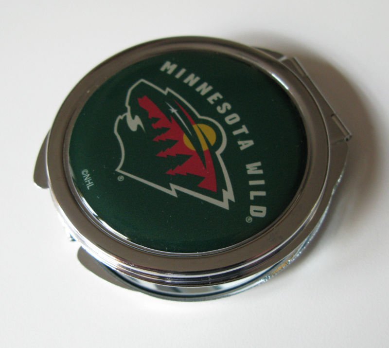 Minnesota Wild Ladies Compact Mirror w/Floral Design