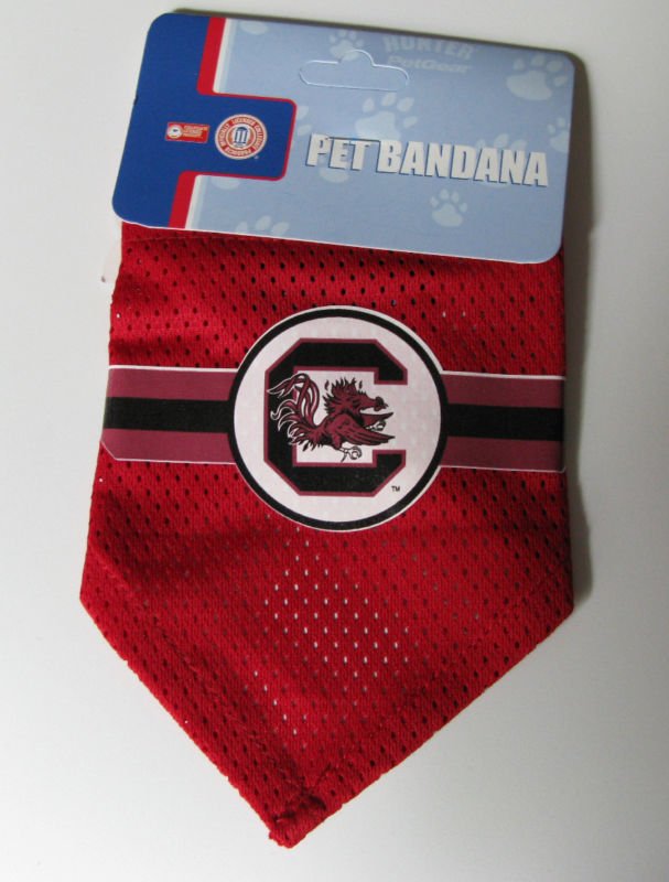 South Carolina University Gamecocks Pet Dog Football Jersey Bandana S/M