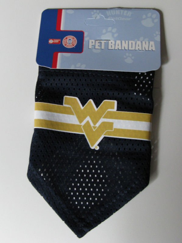 West Virginia University Mountaineers Pet Dog Football Jersey Bandana S/M