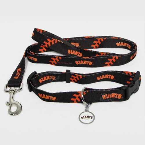 San Francisco Giants Pet Dog Leash Set Collar ID Tag Medium