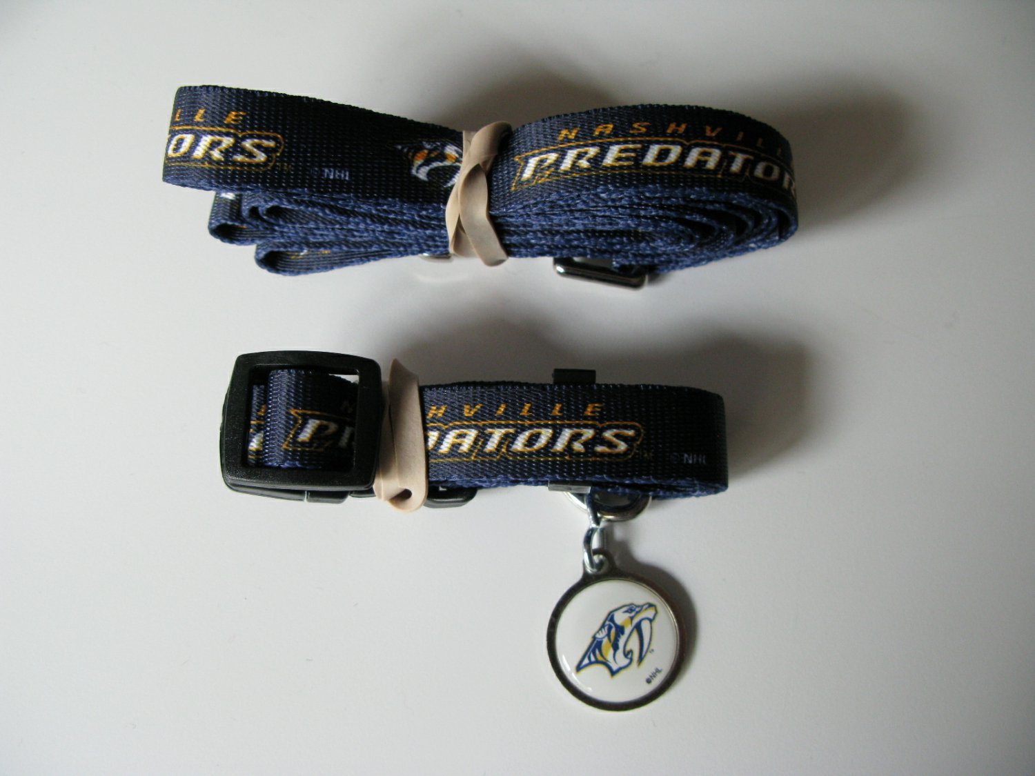 Nashville Predators Pet Dog Leash Set Collar ID Tag Large