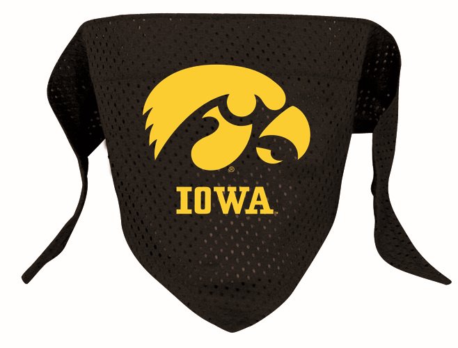 Iowa University Hawkeyes Pet Dog Football Jersey Bandana S/M
