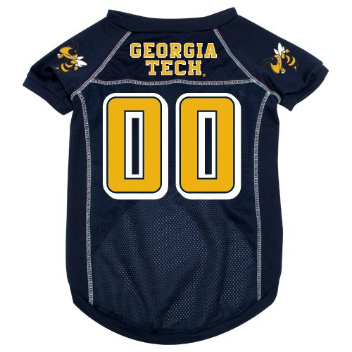 Georgia Tech University Yellow Jackets Pet Dog Football Jersey XL